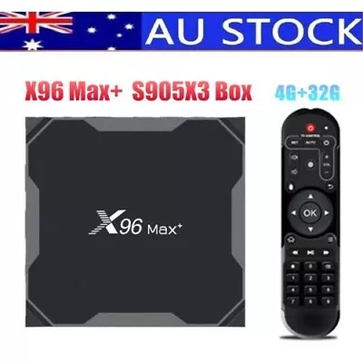 X96 Max Plus S905X3 Android 9.0 Smart TV Box 4G 32G/64G TV Box WiFi Media Player • $50