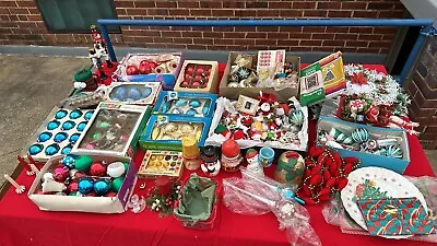 Huge Lot Vintage Glass And Plastic Christmas Ornaments • $500