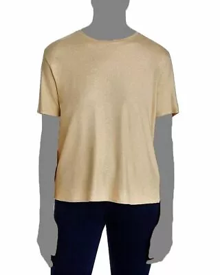 $54 Majestic Paris Women's Beige Short-Sleeve Scoop-Neck T-Shirt Size 2 • $17.58