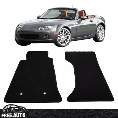 Fits 06-15 Mazda Miata MX-5 Floor Mats Front & Rear Black 2PC Nylon Coupe 2DR • $49.99