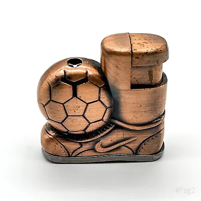 Vintage Lighter Football Boots & Ball From Collection - Copper Coloured 4cm • $27.02