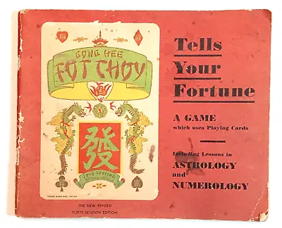 Vintage Gong Hee Fot Choy Fortune Telling Game Book AstrologyNumerology - 1948 • $9.99