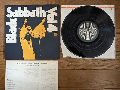 BLACK SABBATH Vol.4 1972 JAPAN LP RJ-5049 Vertigo Swirl Label • $56.99