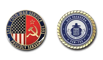 USS Pasadena SSN-752 Cold War Service Challenge Coin • $16.95