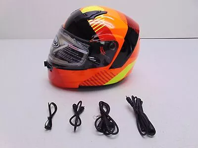 GMAX MD-04S Modular Reserve Helmet With Electric Shield Neon Orange/Hi-Vis Mediu • $59.99