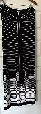 Bandeau Soma Strapless Summer Maxi Dress Stripe Black White XL • $24.99