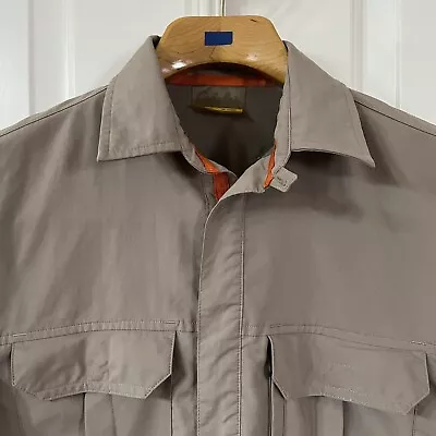 Cabela's Guidewear Shirt Mens Vented Fishing Outdoors Brown Pockets S/S Size: M • $13.32