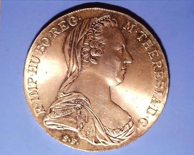 1780 AUSTRIA MARIA THERESA SILVER 1 THALER ~ UNC ~41mm ~ 28.1g KM #T1 -916-3 • $28.99