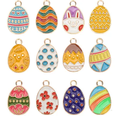 Bulk Easter Egg Charms For Jewelry Making - 24pcs • £7.91