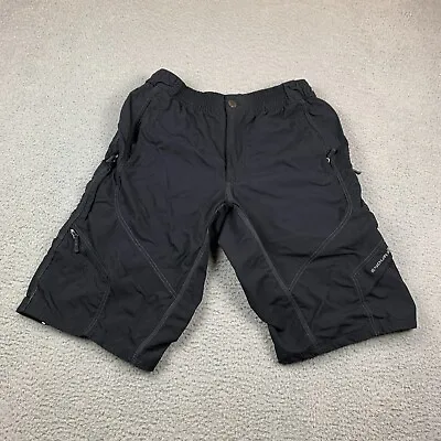 Endura Hummvee Mountain Biking Shorts Mens XL Black (not Padded) Vented Belted • $24.55