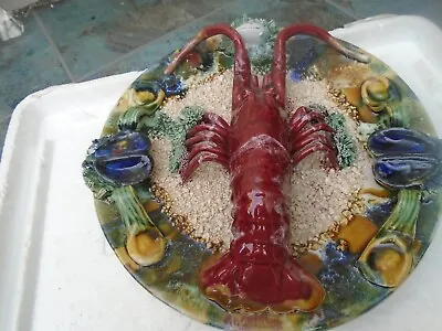 £23 • Buy Fabulous Large Majolica Lobster Plate / Charger  REALLY UNUSUAL DISPLAY PIECE