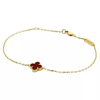 Van Cleef & Arpels   Bracelet Sweet Alhambra Carnelian K18 Yellow Gold • £1108.03