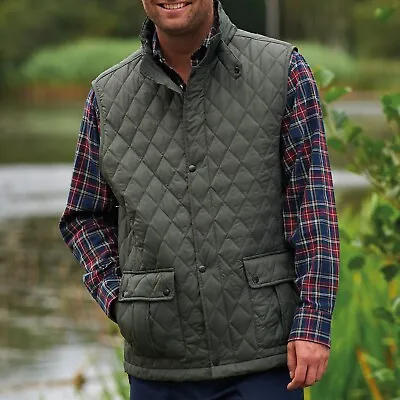 Mens Champion Ashby Diamond Quilted Gilet Multipocket Padded Bodywarmer • £24.99