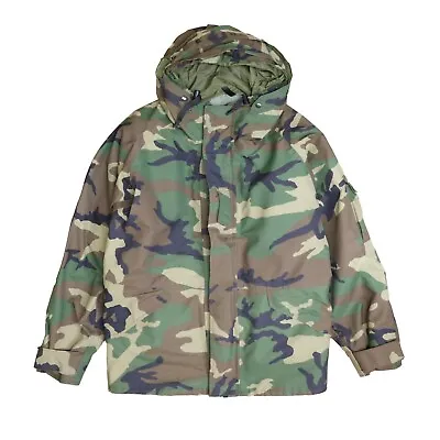 Vintage Military Camouflage Cold Weather Parka Jacket Size Large Camo • $80