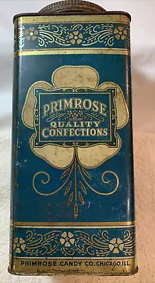 Rare Vintage Advertising Tin Primrose Candy Co. Quality Confections Tin Chicago • $29.99