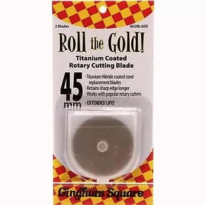 Roll The Gold 45MM Gold Titanium Coated Rotary Cutting Blade Refill - 2 PK • $11.50