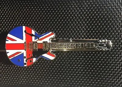 Gibson Guitar Union Jack Enamel Tie Bar Great Gift For Music Lovers (tb1) • £4.99