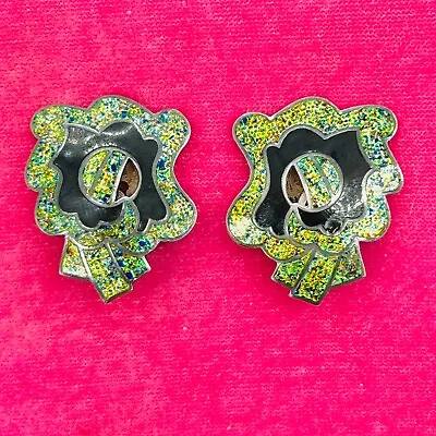 VTG Margot De Taxco Champleve Multi Color Enamel & Sterling Silver 925 Earrings • $260.99