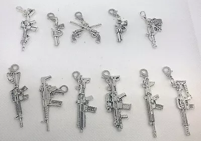 Charm Clip-On Gun Assortment Bracelet Purse Bag Zipper Backpack Keychain • $2.83