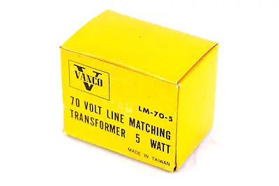 Vanco 70 Volt Line Matching Transformer 5 Watt LM-70-5 Vintage Electronic • $20.39