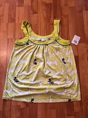 NWT Minnie Mouse All-Over Print Green Floral Tank Top Women's Size Medium • $22