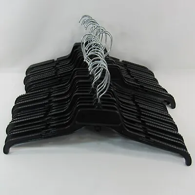 30 Qty. Plastic Shirt Hanger 19  Black Top ERA Hanger #479 • $11.99