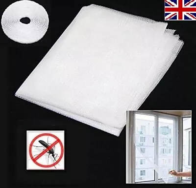 White Window Screen Mesh Net Insect Fly Bug Mosquito Moth Door Netting Garden • £2.99