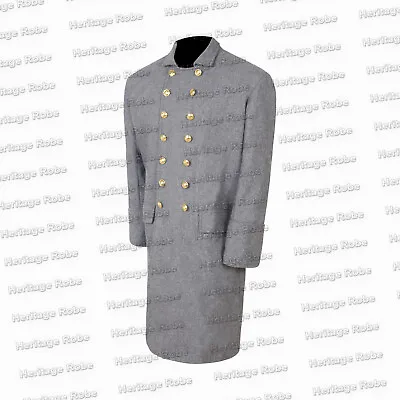 Civil War Confederate Double Breast Frock Coat With 2 Front Pockets All Sizes! • $95.45