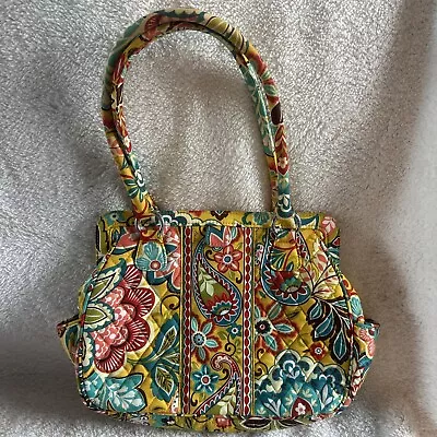 Vera Bradley Yellow Eloise Provencal Multicolor Floral Paisley Shoulder Satchel • $6