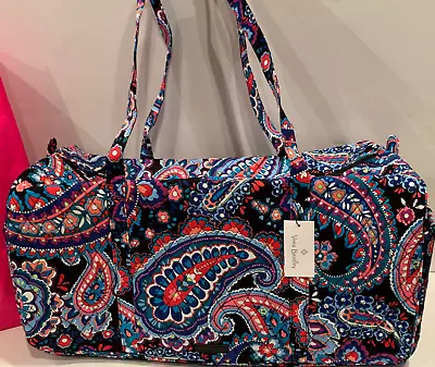 Vera Bradley Large Traveler Duffel Bag Haymarket Paisley Pattern FREE SHIP NEW • $68.50