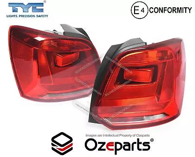 Set Pair LH+RH Tail Light Rear Lamp (Non Tinted) For VW Volkswagen Polo 6R 14~17 • $137.17