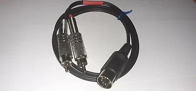 Quad 333444. 5 Pin Din To 2 Rca Input Interconnect Cable High Quality. • £12.99