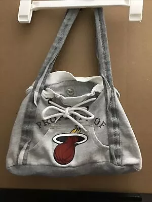 Pro-Fan-Ity Littlearth - MIAMI HEAT Gray Jersey Sweatshirt Style Purse Bag /  • $14.99