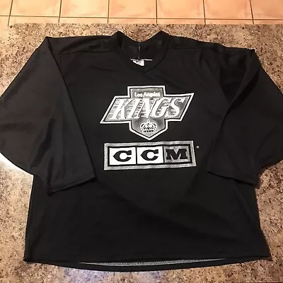 Vintage CCM Maska LA Kings Hockey Jersey Mens Large Air-Knit Los Angeles USA • $39.99