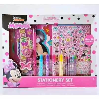 Minnie Mouse 30PC Stationery Set For Little Girl Preschool And Art • $19.99