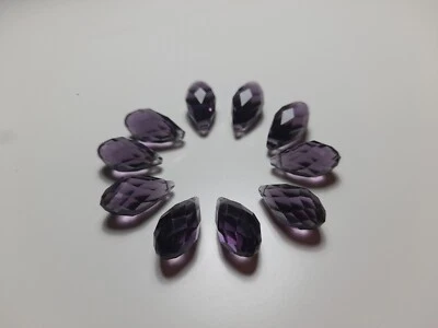 £1.49 • Buy Job Lot Of 10 Pieces Of Big Faceted Teardrop Beads Loose 19x10mm Approx