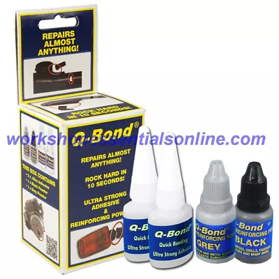 Q Bond QB2 Ultra Strong Adhesive & Filler Powder (Black & Grey) 10 Second Cure • £9.35