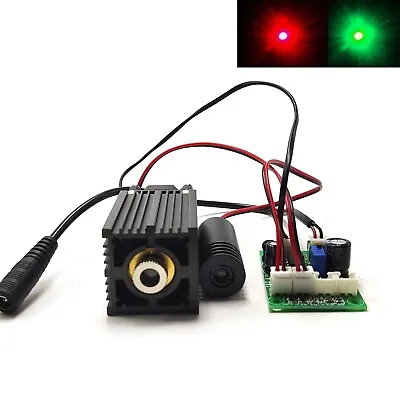 Industrial 532nm 50mW Green & 650nm 200mW Red Laser Diode Module 12V W/TTL • £34.44
