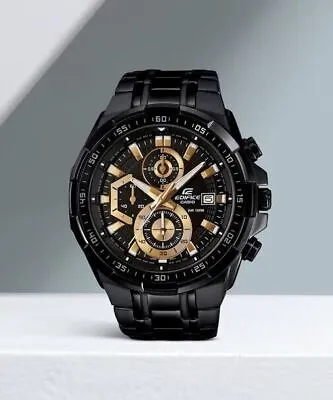 CASIO EDIFICE EFR-539BK-1AVUDF - EX187 Black Chronograph - Men's Watch Brand New • $132.85