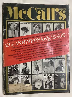 McCall's 100th Anniversary Issue Magazine April 1976 • $2.99