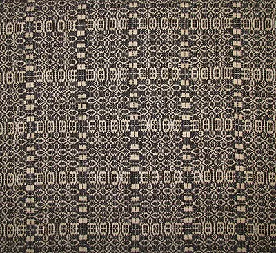 $11.95 • Buy Primitive Antique Vtg Style Black Linen Cotton Woven COVERLET RUNNER RQ22BSR