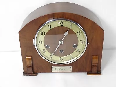 Haller Mahogany Cased Chiming Mantle Clock. 1940s • $40.63