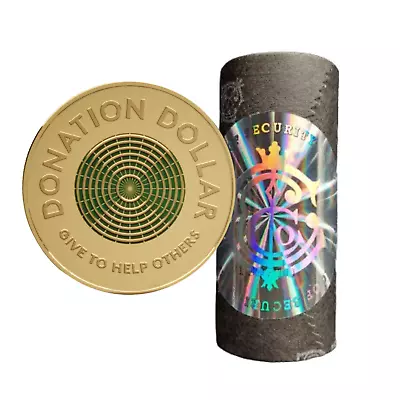 2021 $1 Donation Dollar Cotton & Co Coin Roll D3-1622 • $0.99