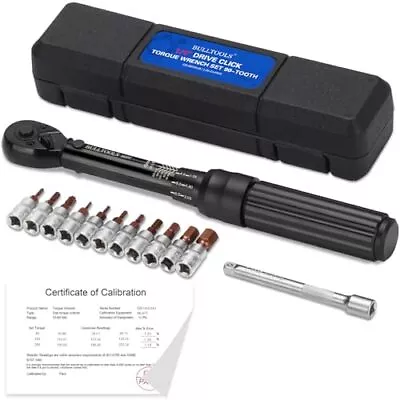 1/4 Inch Drive Click Torque Wrench Set 90-Tooth Bike Torque Wrench 2.26-22.6Nm/ • $53.58