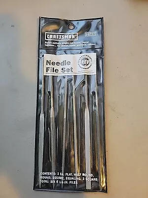 Vintage SEARS Craftsman Needle File Set Jewelers 9-6757  - FREE SHIPPING NOS • $24.99