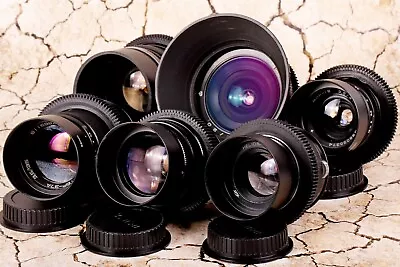 Lens Soviet Cinema 20/28/37/58/85/135mmSet Of 6 Lenses Cine Mod Canon EF Mount • $1999