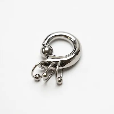 Surgical Steel Spring Loaded Captive Bead Earring BCR Nose Septum Ring Gauge • $11.99