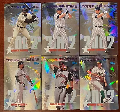 Lot Of 6 2003 Topps All-Stars Bonds Piazza Giambi SP Insert RARE HOLOGRAPHIC • $9.99