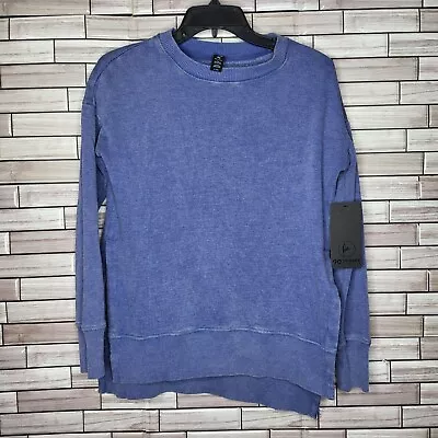 90 Degrees By Reflex Women's Pullover Sweatshirt Size XS Blue Crew Neck Top • $15.99