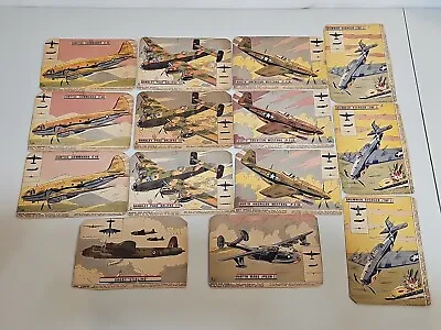 RARE 1940s Quaker Oats Warplanes Lot Of 14 Avenger-Mustang  Cereal Box Premium • $95